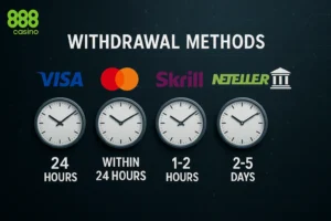 How Long Do Withdrawals Take by Payment Method at 888 Casino