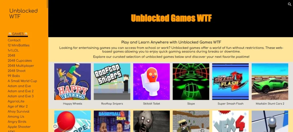 What is Unblocked Games WTF