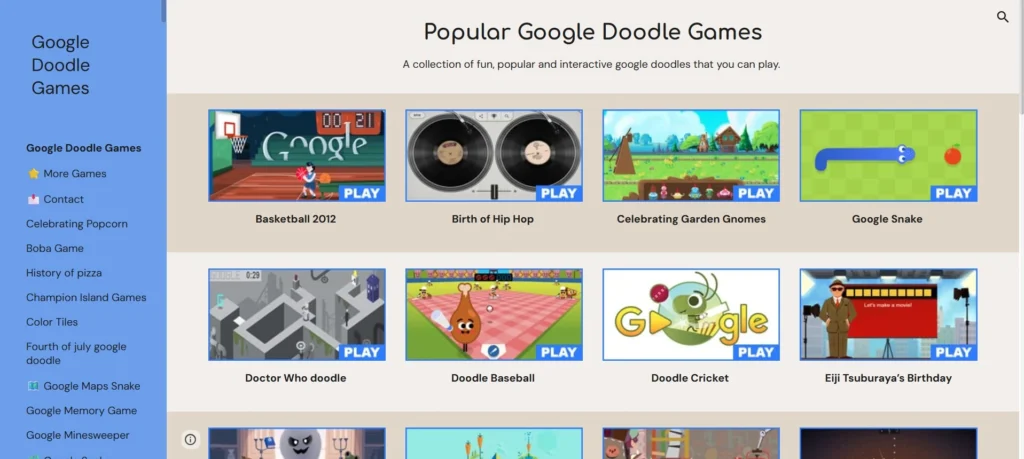 What Are Google Doodle Games